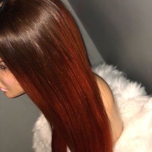 Red/Orange Ombré Upart Wig